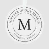 永遠に私たちのハート葬儀モダン記念 オーナメント (正面)