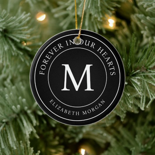 永遠に私たちのハート葬儀モダン記念 セラミックオーナメント (ツリー)