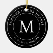 永遠に私たちのハート葬儀モダン記念 セラミックオーナメント (正面)