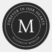 永遠に私たちのハート葬儀モダン記念 ラウンドシール (正面)