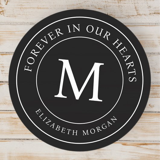 永遠に私たちのハート葬儀モダン記念 ラウンドシール