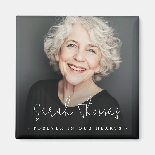 永遠に私たちのハート葬儀冷蔵庫 マグネット (正面)