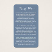 永遠に私たちのハート葬儀祈りの言葉フォトカード (裏面)