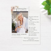 永遠に私たちのハート葬儀記念祈りの言葉カード (デスク)