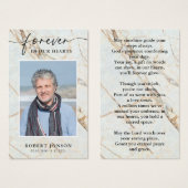 永遠に私たちのハート葬儀記念祈りの言葉 (正面&裏面)