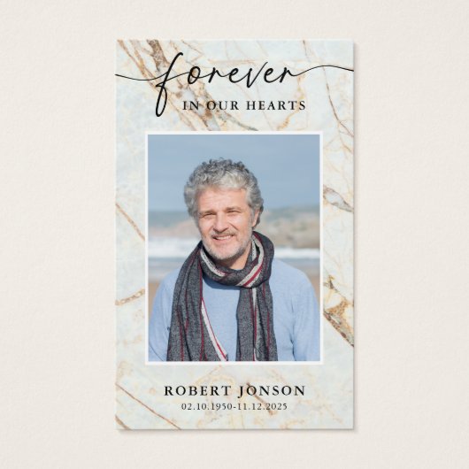 永遠に私たちのハート葬儀記念祈りの言葉 (正面)