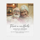 永遠に私たちのハート記念写真とメッセージ フリースブランケット (正面)