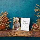 永遠に私たちのハート記念写真のモダンスクリプト フォトプラーク (側面)