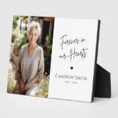 永遠に私たちのハート記念写真のモダンスクリプト フォトプラーク (側面)