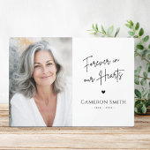 永遠に私たちのハート記念写真のモダンスクリプト フォトプラーク