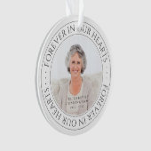 永遠に私たちのハート記念写真エレガント オーナメント (正面)