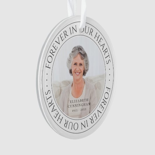 永遠に私たちのハート記念写真エレガント オーナメント (正面)