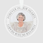 永遠に私たちのハート記念写真エレガント オーナメント (裏面)