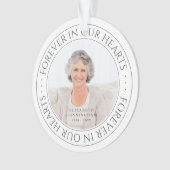 永遠に私たちのハート記念写真エレガント オーナメント (正面)
