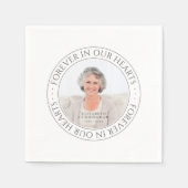 永遠に私たちのハート記念写真エレガント スタンダードカクテルナプキン (正面)