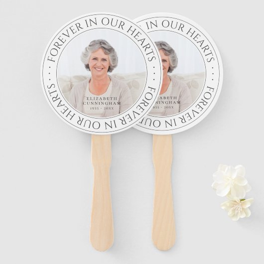 永遠に私たちのハート記念写真エレガント ハンドファン (正面&裏面)