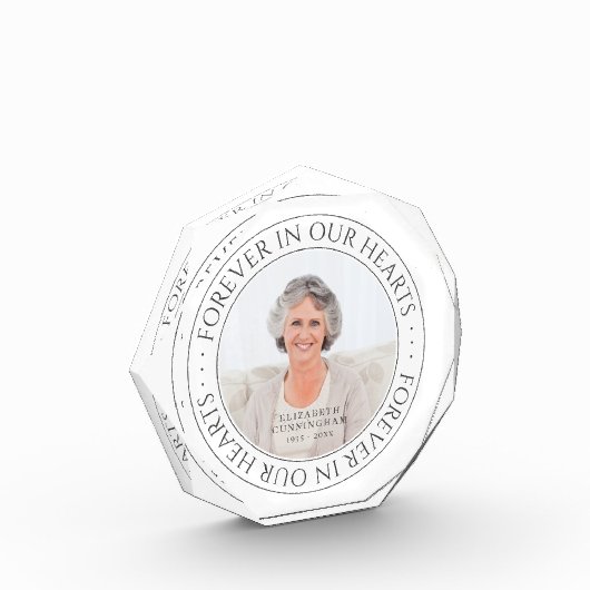 永遠に私たちのハート記念写真エレガント フォトブロック (左)