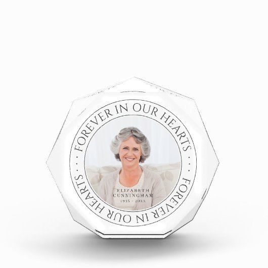 永遠に私たちのハート記念写真エレガント フォトブロック (正面)