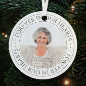 永遠に私たちのハート記念写真エレガント メタルオーナメント