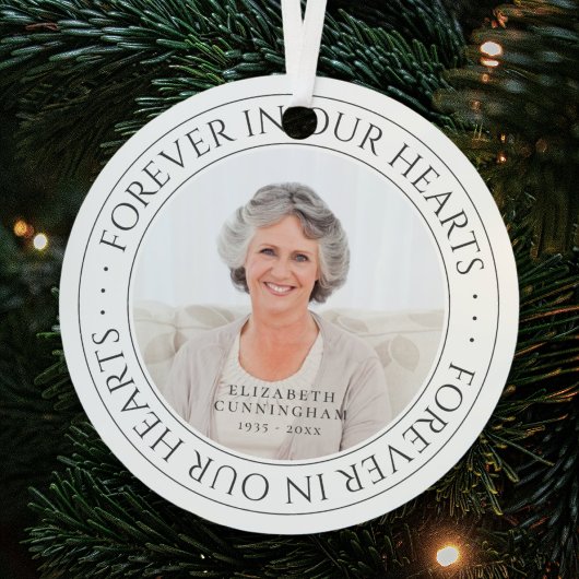 永遠に私たちのハート記念写真エレガント メタルオーナメント