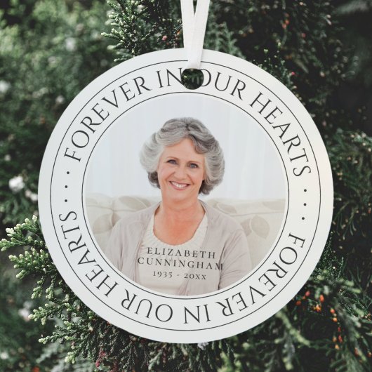 永遠に私たちのハート記念写真エレガント メタルオーナメント