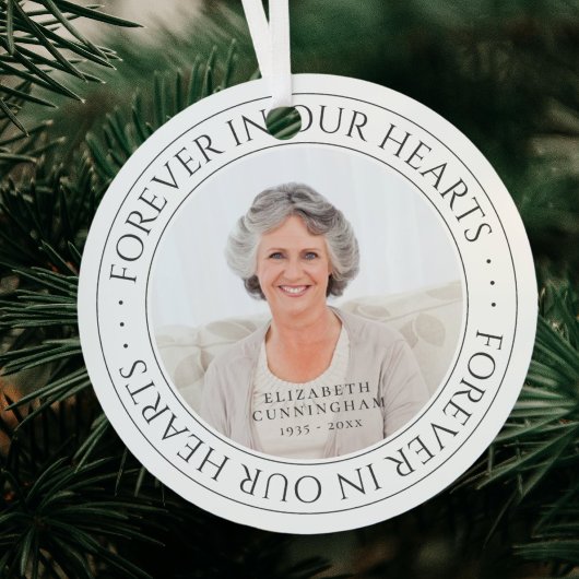 永遠に私たちのハート記念写真エレガント メタルオーナメント