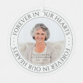 永遠に私たちのハート記念写真エレガント メタルオーナメント (正面)