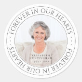 永遠に私たちのハート記念写真エレガント ラウンドシール (正面)