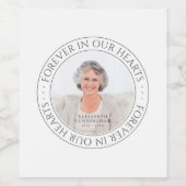 永遠に私たちのハート記念写真エレガント ワインラベル (シングルラベル)