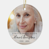 永遠に私たちのハート記念写真クリスマス セラミックオーナメント (左)