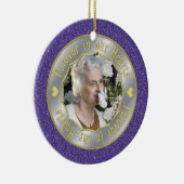 永遠に私たちのハート記念写真クリスマス セラミックオーナメント (右)