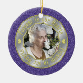 永遠に私たちのハート記念写真クリスマス セラミックオーナメント (正面)