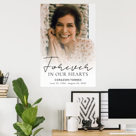 永遠に私たちのハート記念写真葬儀 ポスター (ホームオフィス)