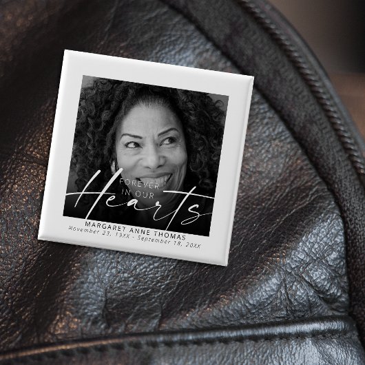 永遠に私たちのハート記念写真葬儀 缶バッジ