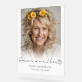 永遠に私たちのハート記念写真 アクリルサイン (傾斜)