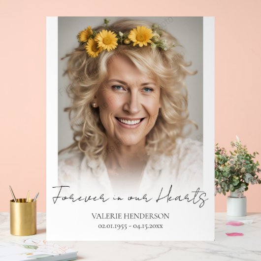 永遠に私たちのハート記念写真 アクリルサイン (ウェディング)