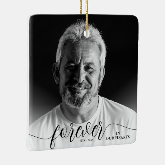 永遠に私たちのハート記念写真 セラミックオーナメント (右)