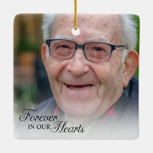 永遠に私たちのハート記念写真 セラミックオーナメント (裏面)