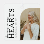 永遠に私たちのハート記念写真 メタルオーナメント (裏面)