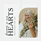 永遠に私たちのハート記念写真 メタルオーナメント (正面)