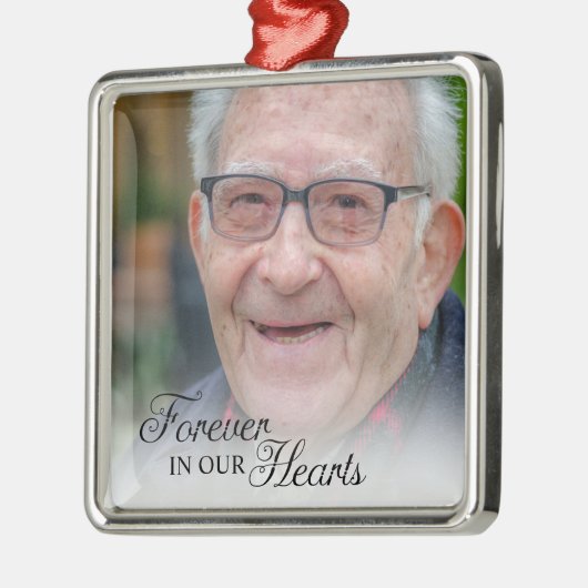 永遠に私たちのハート記念写真 メタルオーナメント (左)