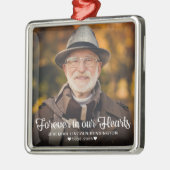 永遠に私たちのハート記念写真 メタルオーナメント (左)