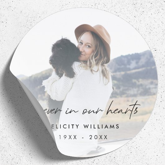 永遠に私たちのハート記念写真 ラウンドシール