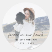 永遠に私たちのハート記念写真 ラウンドシール (正面)