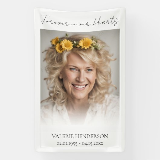 永遠に私たちのハート記念写真 横断幕 (縦)