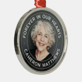 永遠に私たちのハート記念完全な写真 メタルオーナメント (右)