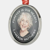 永遠に私たちのハート記念完全な写真 メタルオーナメント (左)