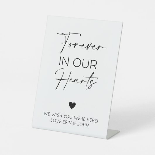 永遠に私たちのハート記念碑 台座サイン (正面)