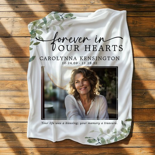 永遠に私たちのハート記念記念の記念品 フリースブランケット