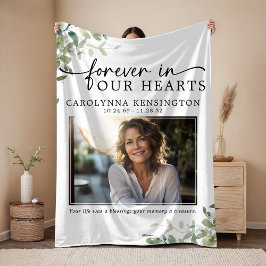永遠に私たちのハート記念記念の記念品 フリースブランケット